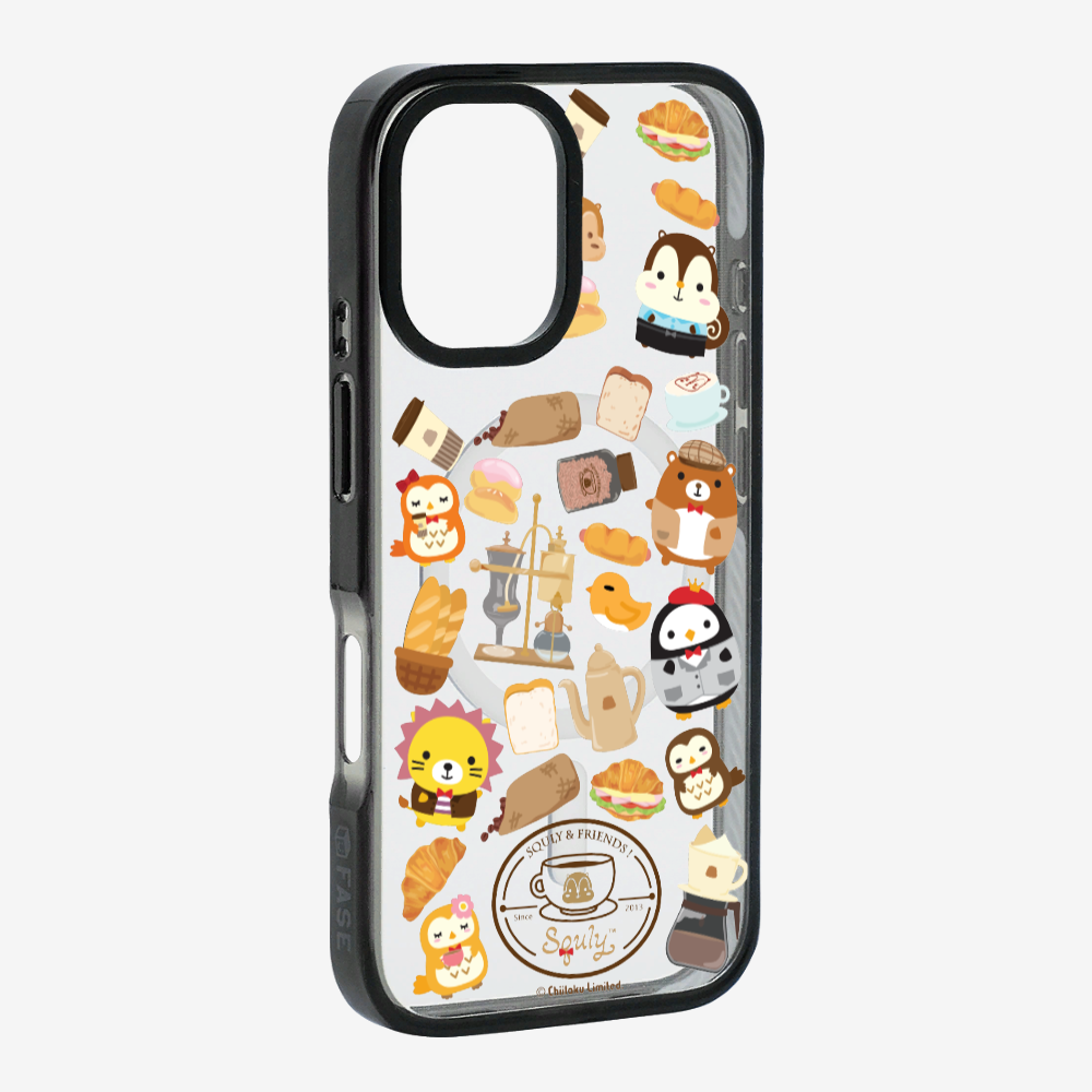 Vintage Cafe Motif Phone Case