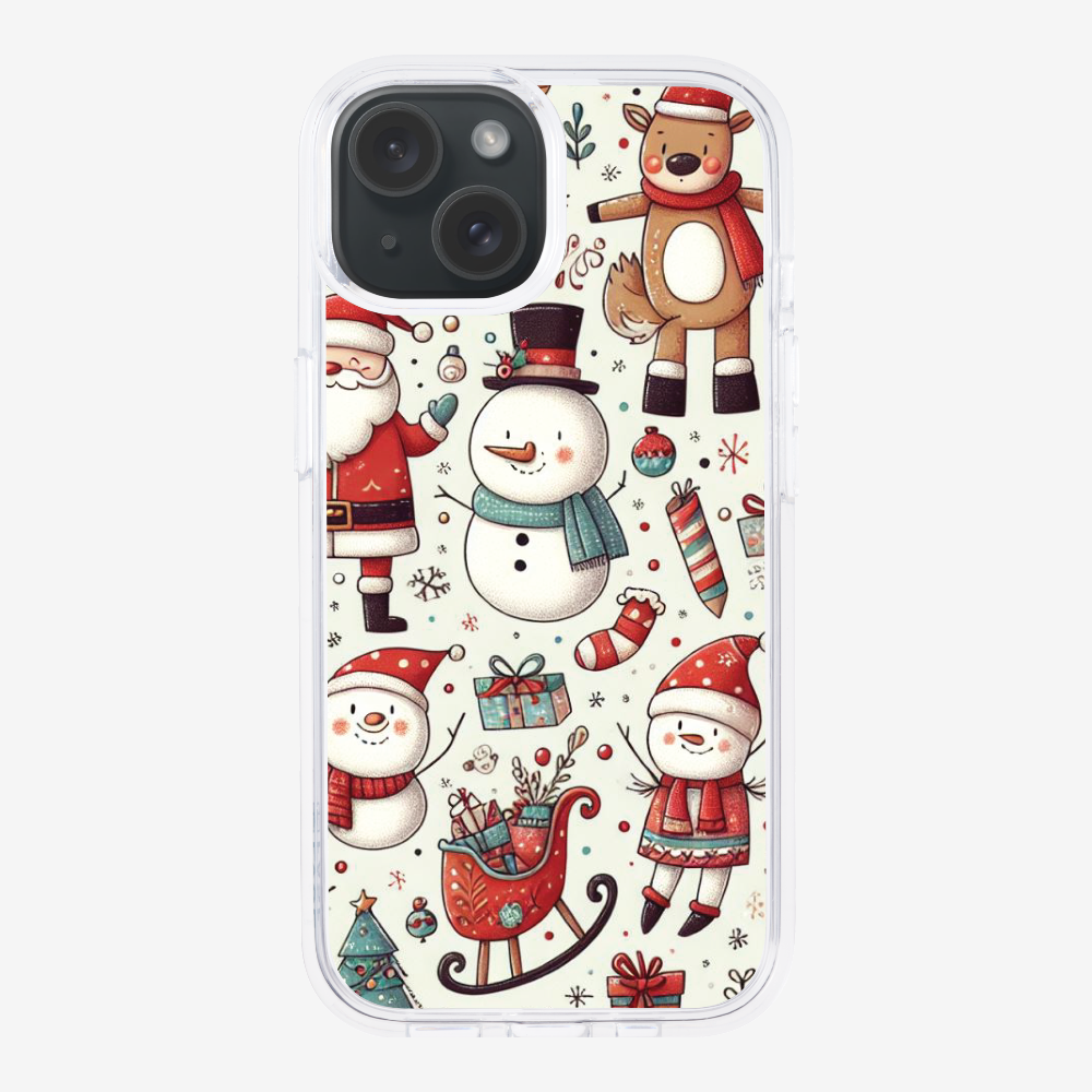 XMAS SnowMen Pattern Phone Case