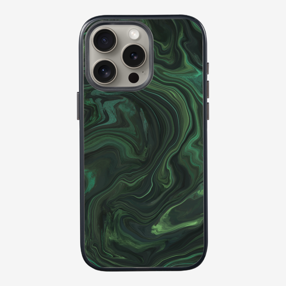 Marbling - Emerald Green Phone Case