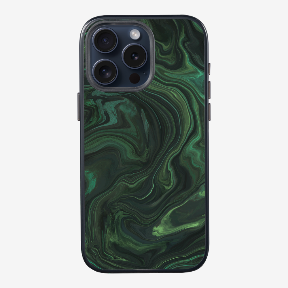 Marbling - Emerald Green Phone Case