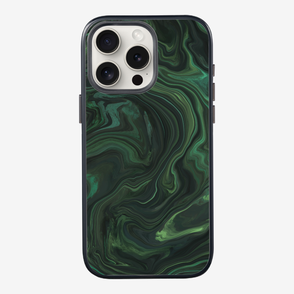 Marbling - Emerald Green Phone Case