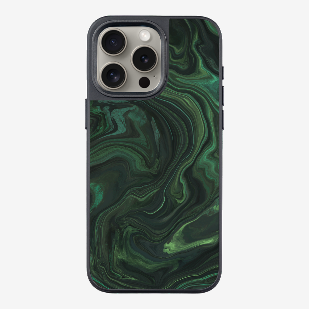 Marbling - Emerald Green Phone Case