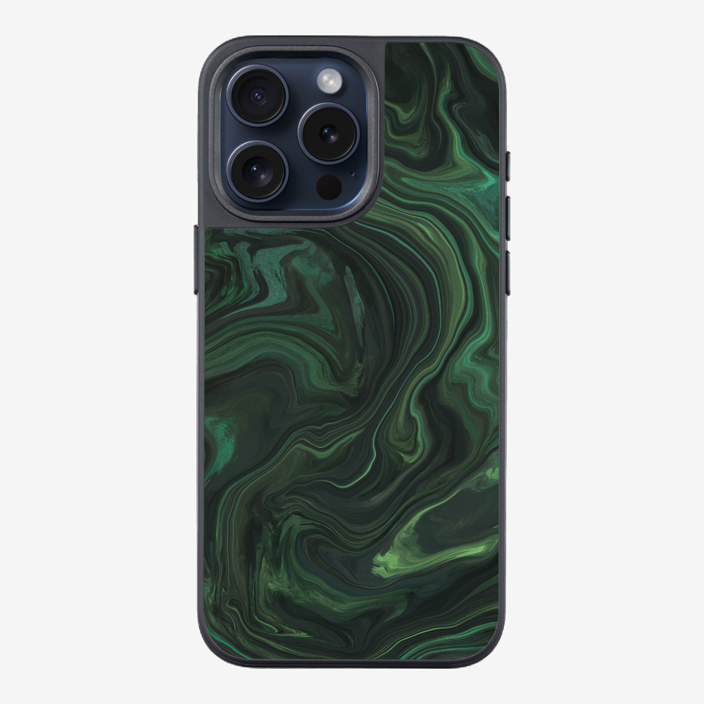 Marbling - Emerald Green Phone Case