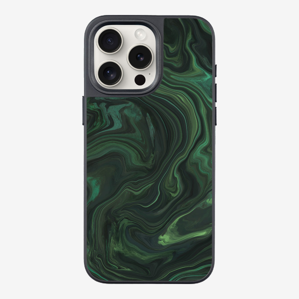 Marbling - Emerald Green Phone Case