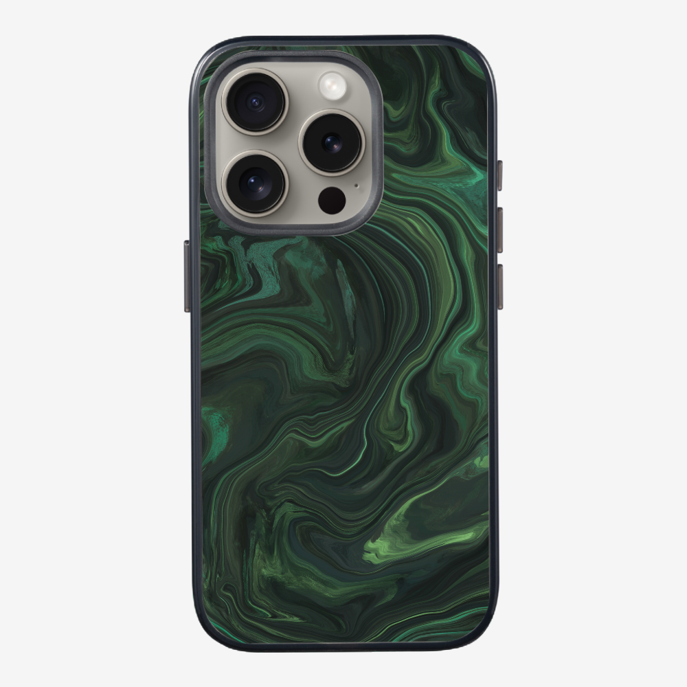 Marbling - Emerald Green Phone Case