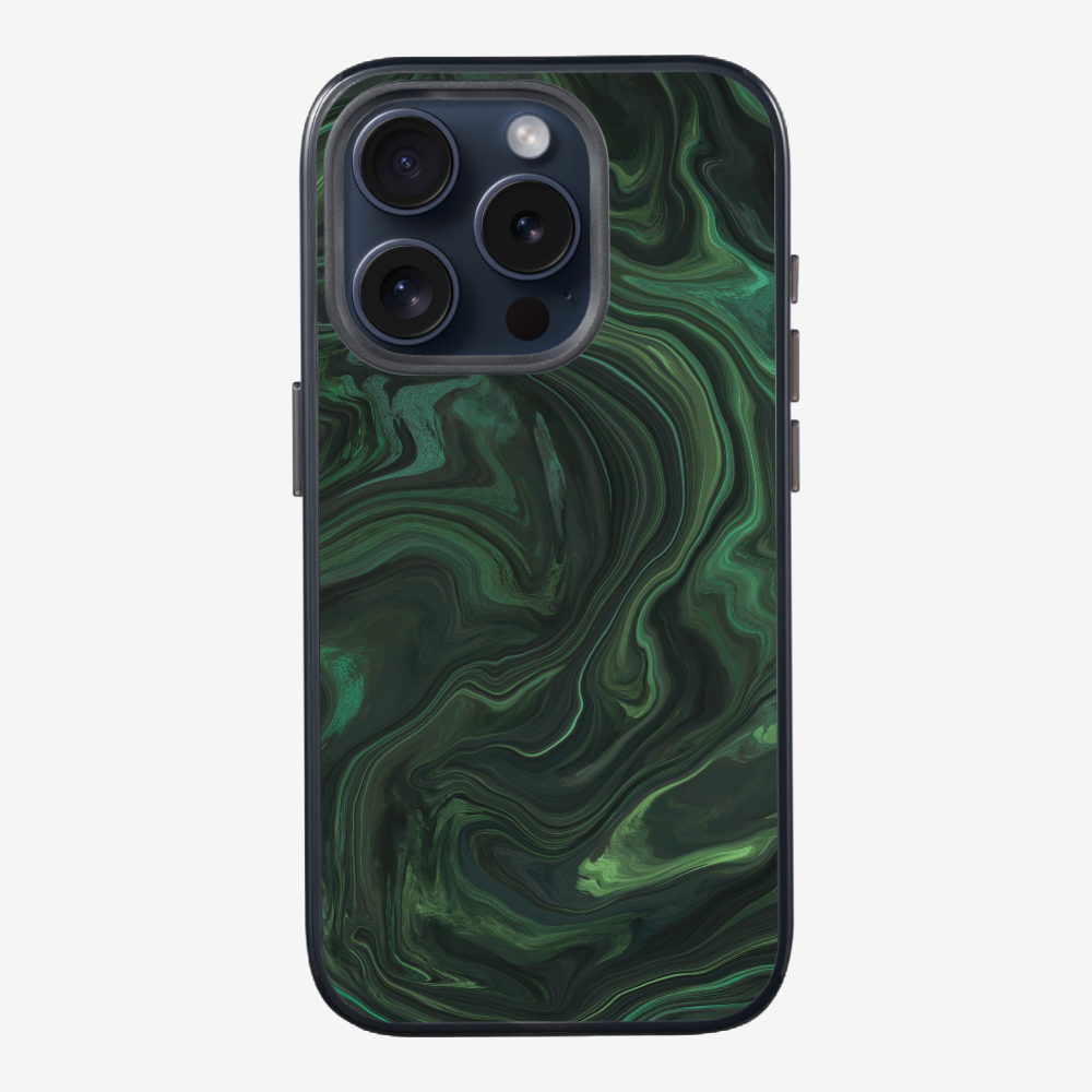 Marbling - Emerald Green Phone Case