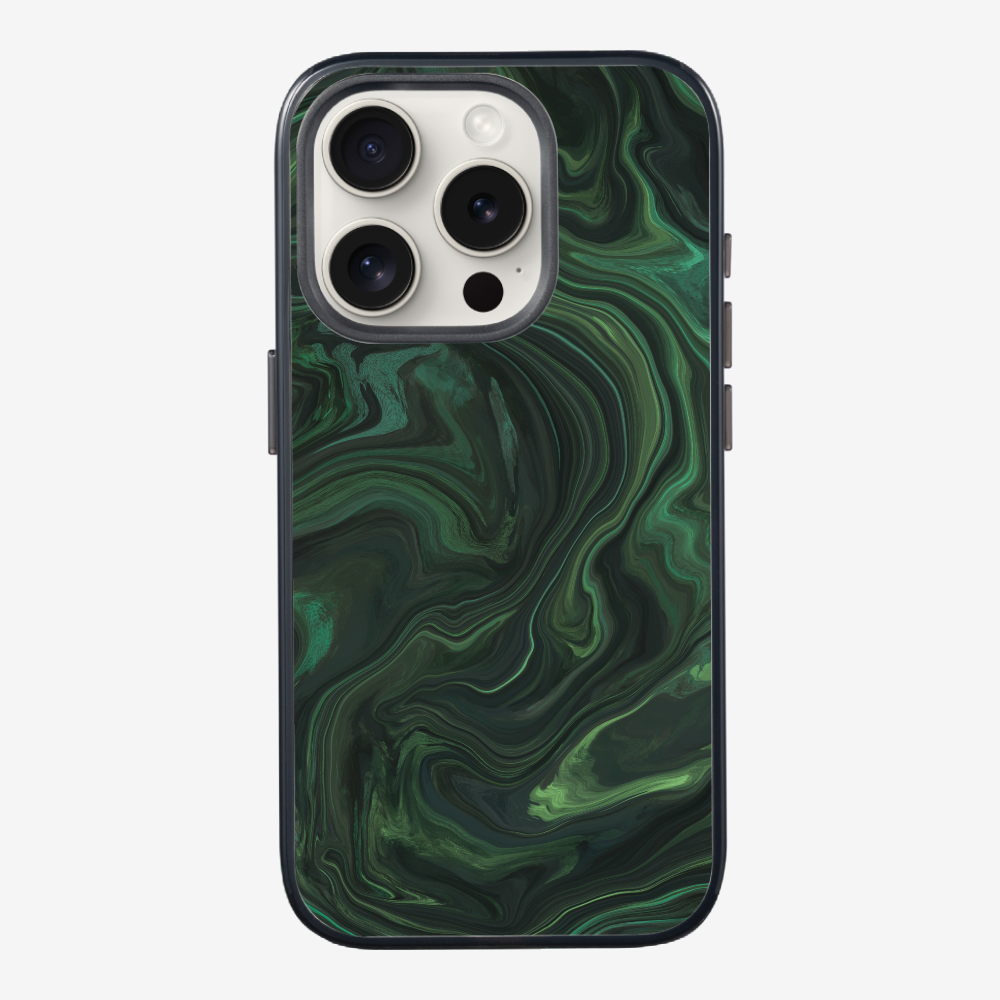 Marbling - Emerald Green Phone Case