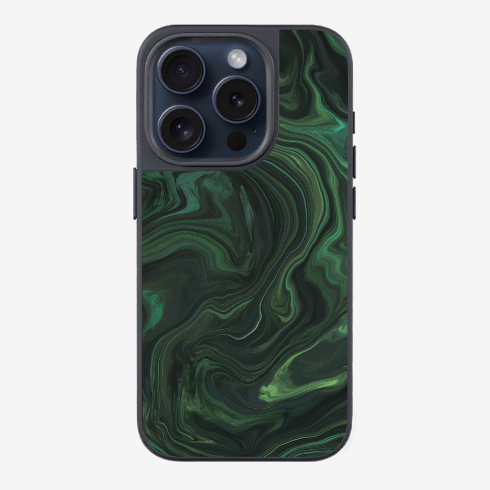 Marbling - Emerald Green Phone Case