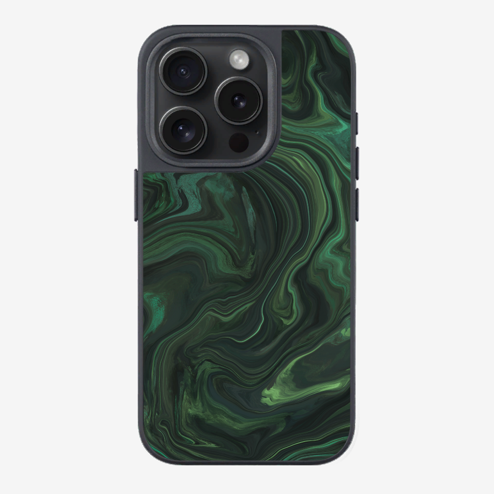 Marbling - Emerald Green Phone Case