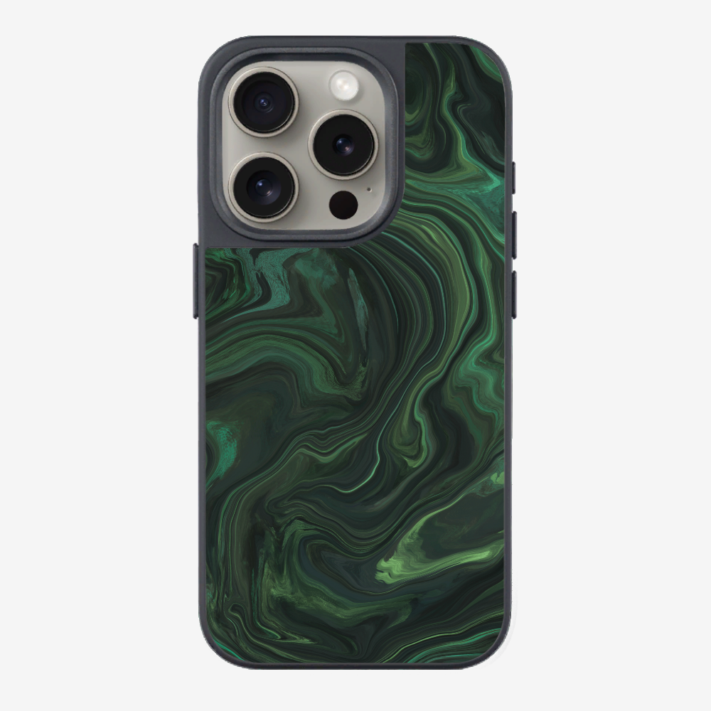 Marbling - Emerald Green Phone Case