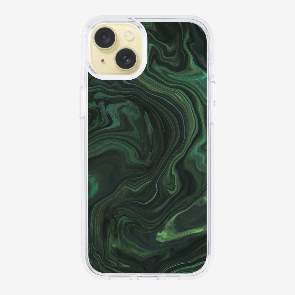 Marbling - Emerald Green Phone Case