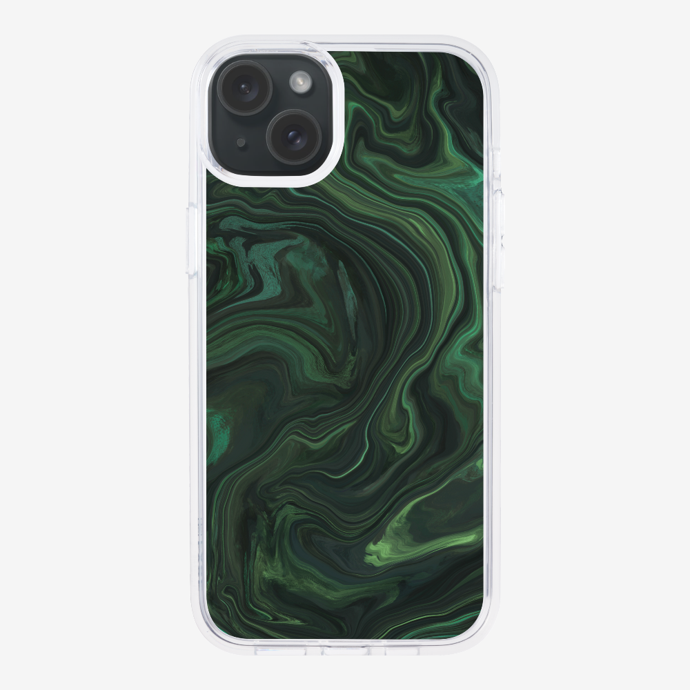 Marbling - Emerald Green Phone Case