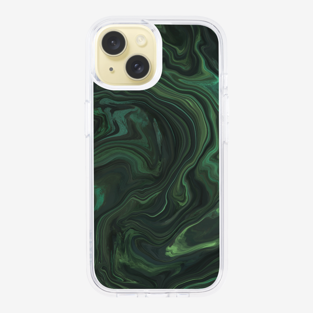 Marbling - Emerald Green Phone Case