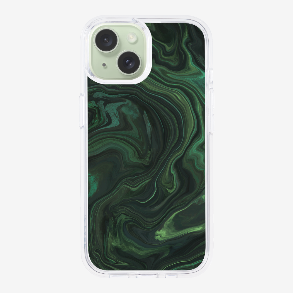 Marbling - Emerald Green Phone Case