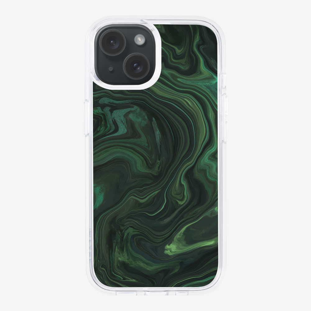 Marbling - Emerald Green Phone Case