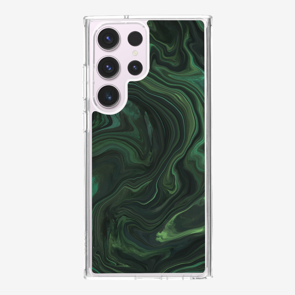 Marbling - Emerald Green Phone Case