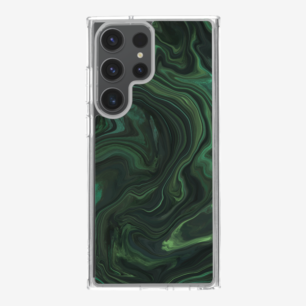 Marbling - Emerald Green Phone Case