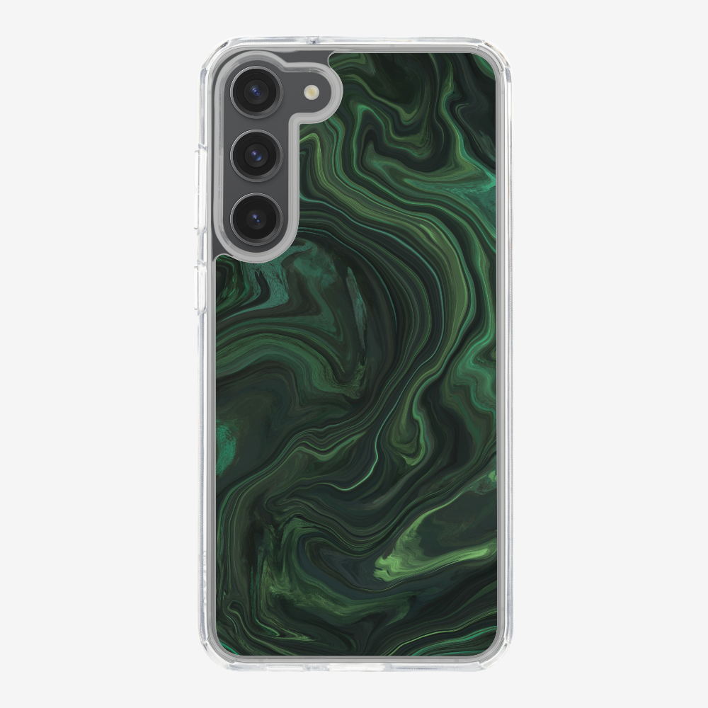 Marbling - Emerald Green Phone Case