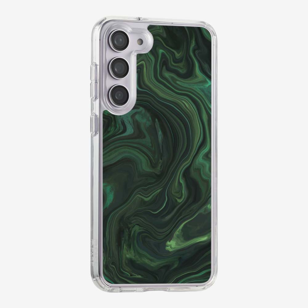 Marbling - Emerald Green Phone Case