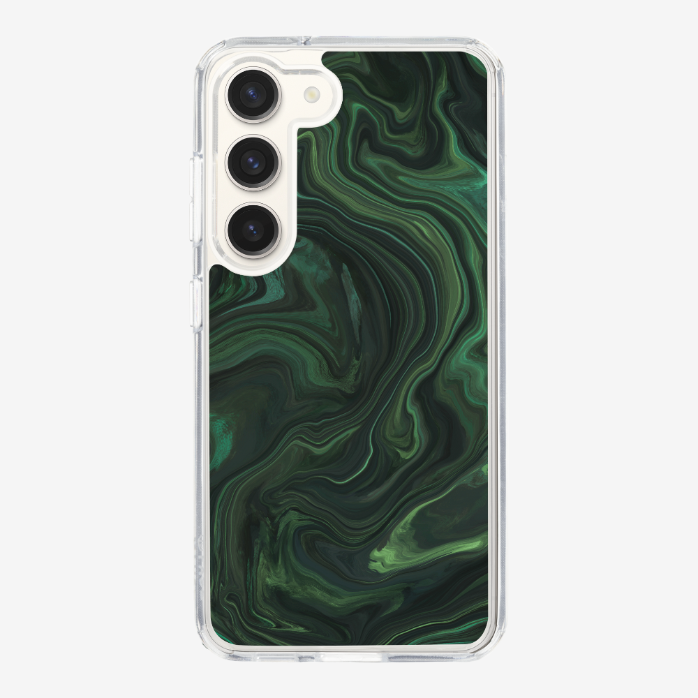 Marbling - Emerald Green Phone Case