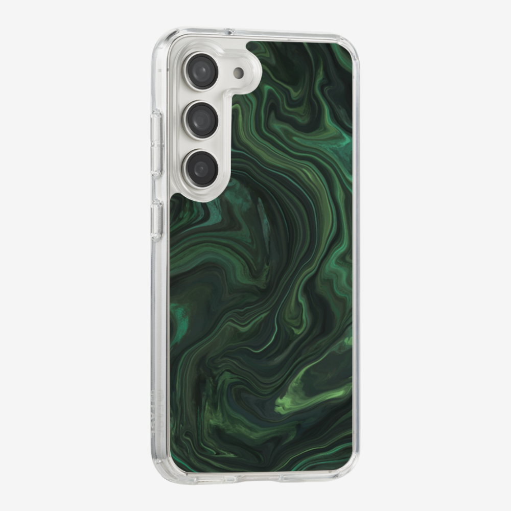 Marbling - Emerald Green Phone Case