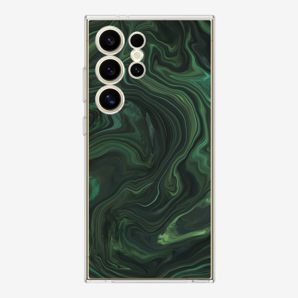 Marbling - Emerald Green Phone Case