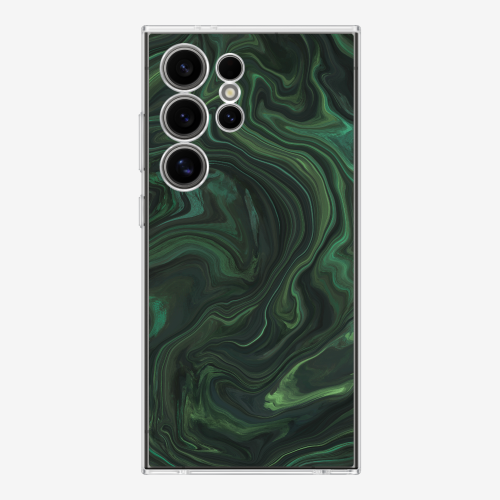 Marbling - Emerald Green Phone Case