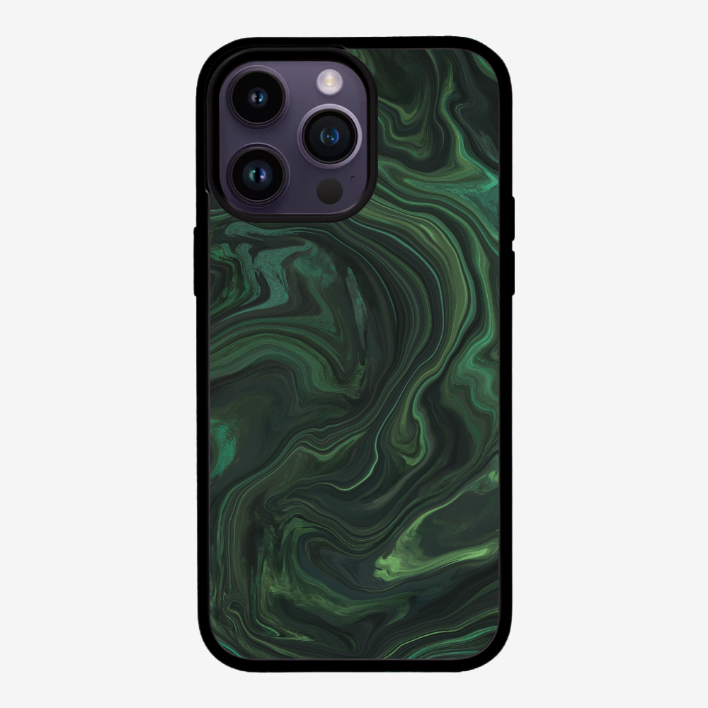 Marbling - Emerald Green Phone Case