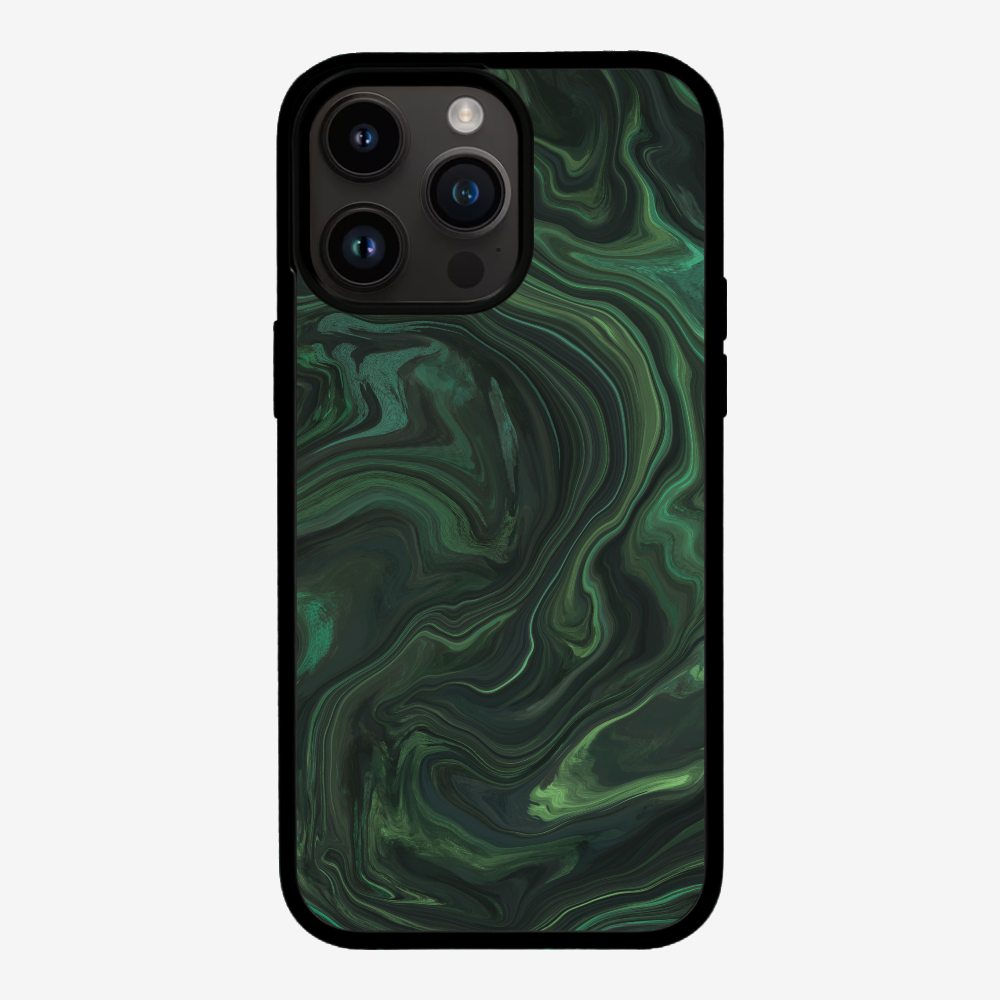 Marbling - Emerald Green Phone Case