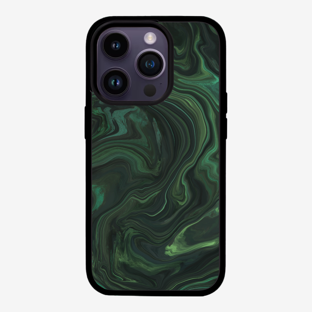 Marbling - Emerald Green Phone Case