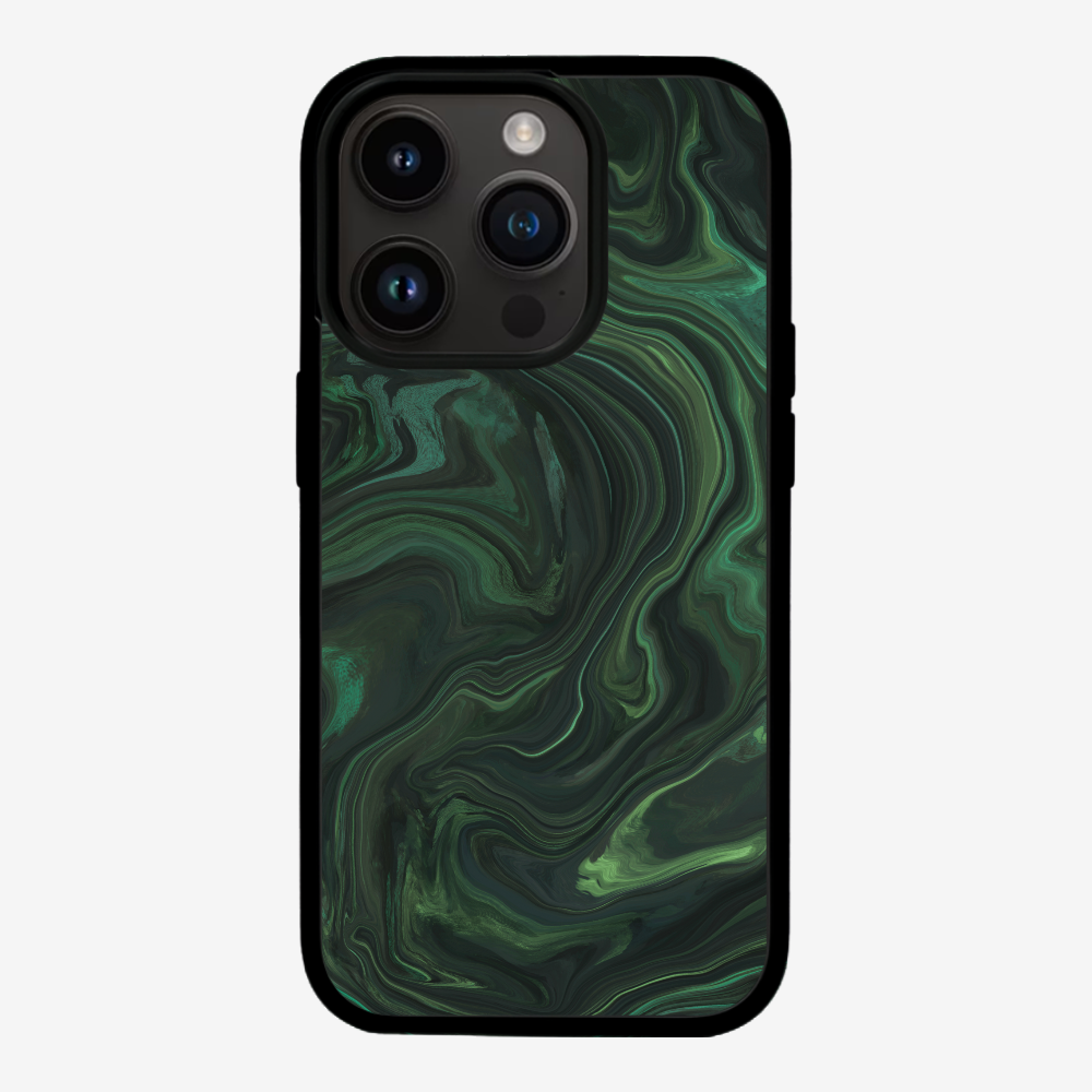 Marbling - Emerald Green Phone Case