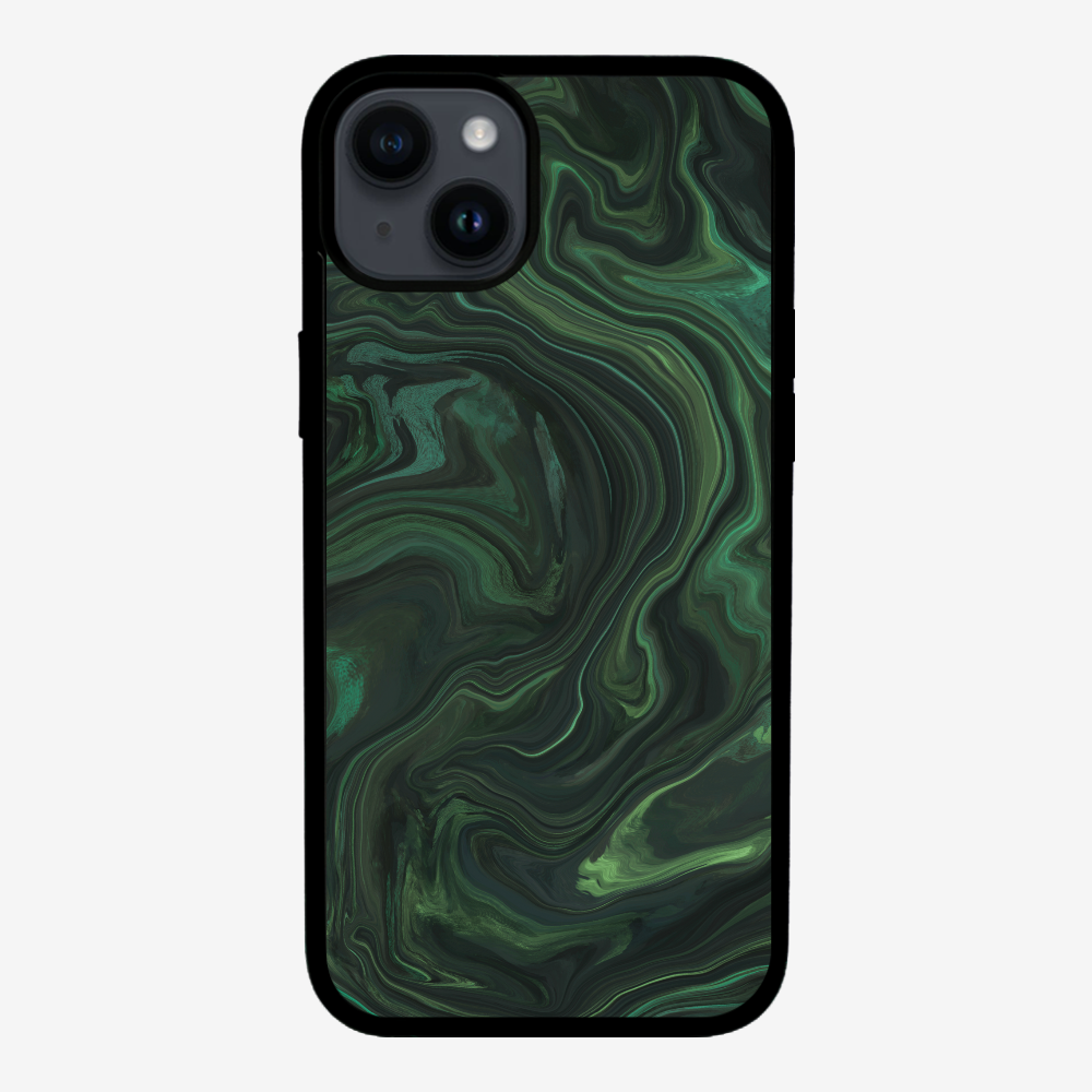 Marbling - Emerald Green Phone Case