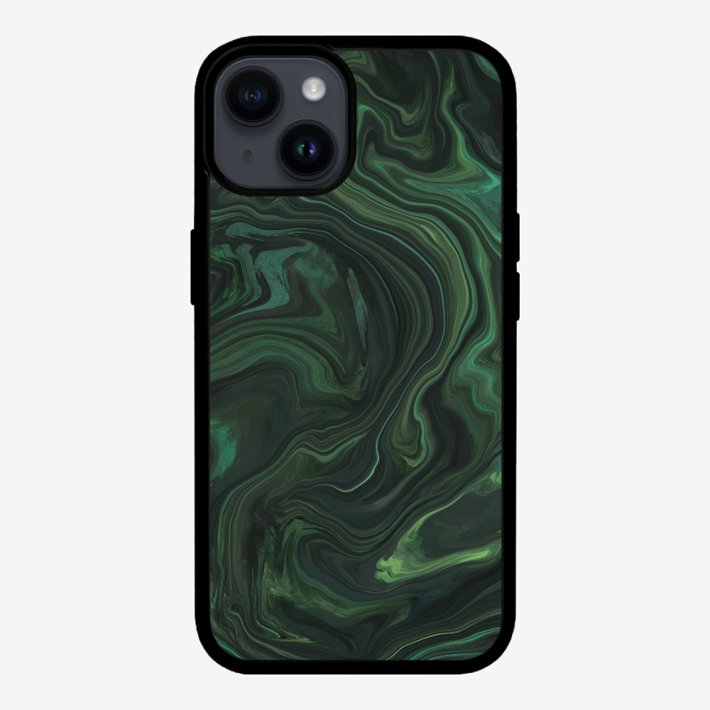 Marbling - Emerald Green Phone Case