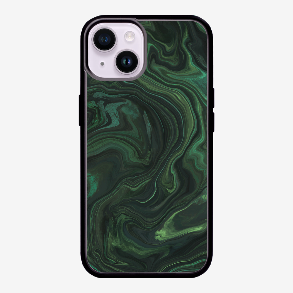 Marbling - Emerald Green Phone Case