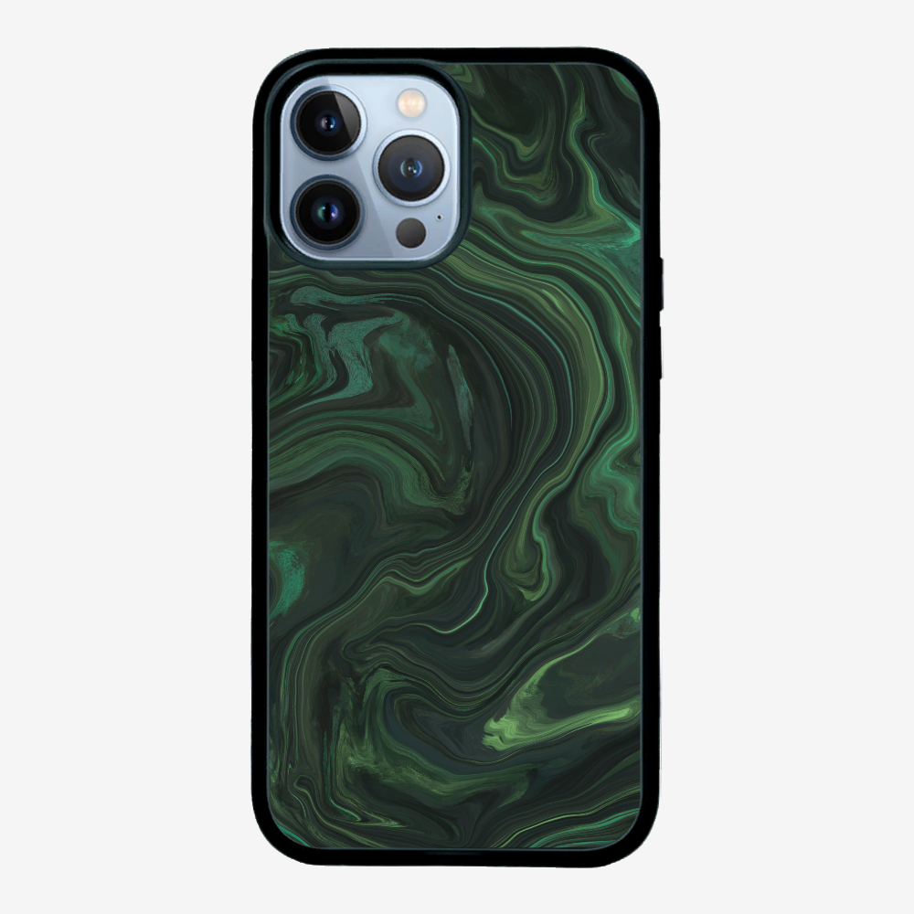 Marbling - Emerald Green Phone Case