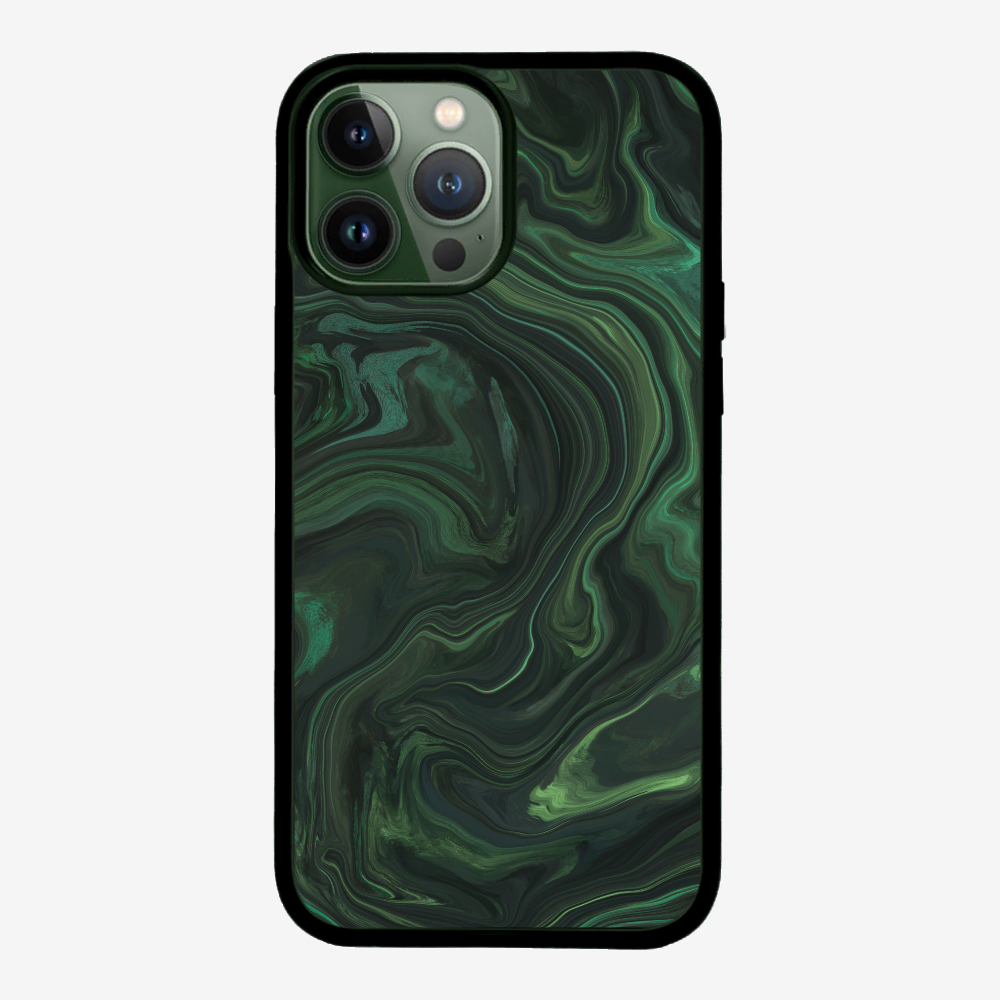 Marbling - Emerald Green Phone Case