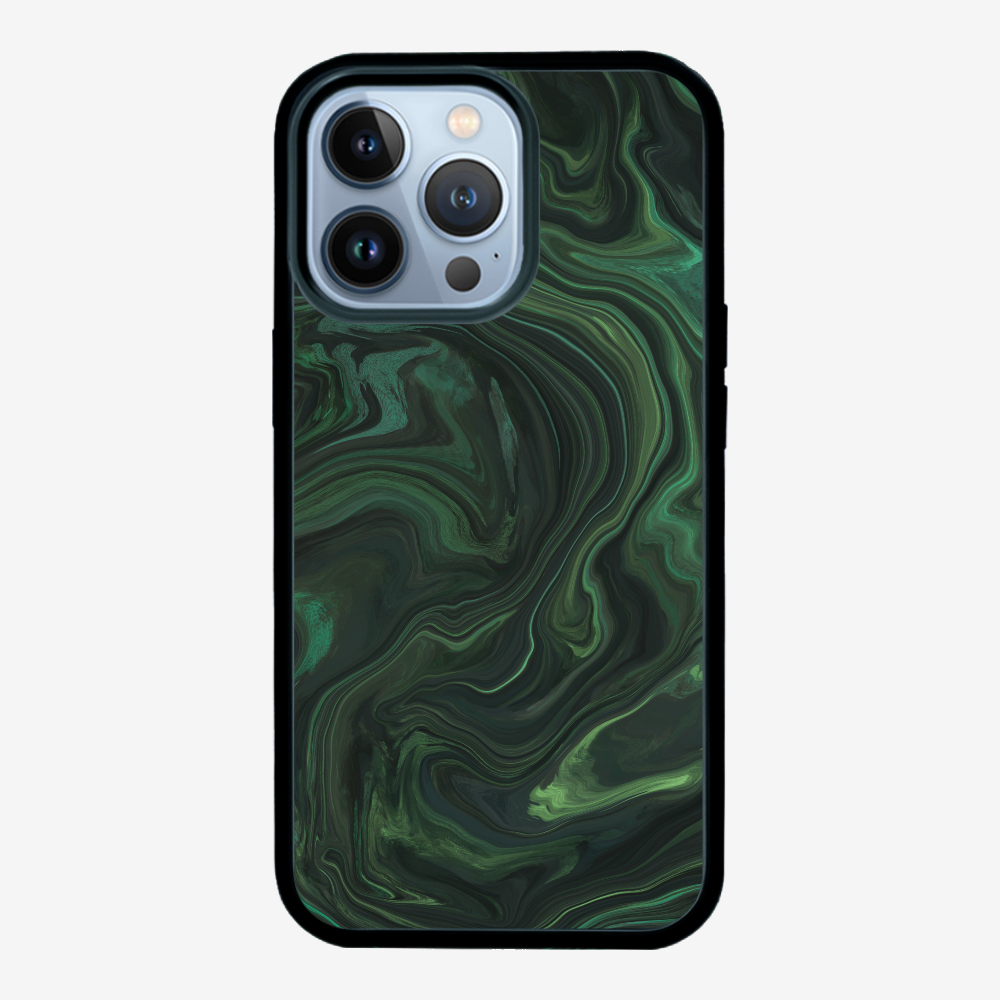 Marbling - Emerald Green Phone Case