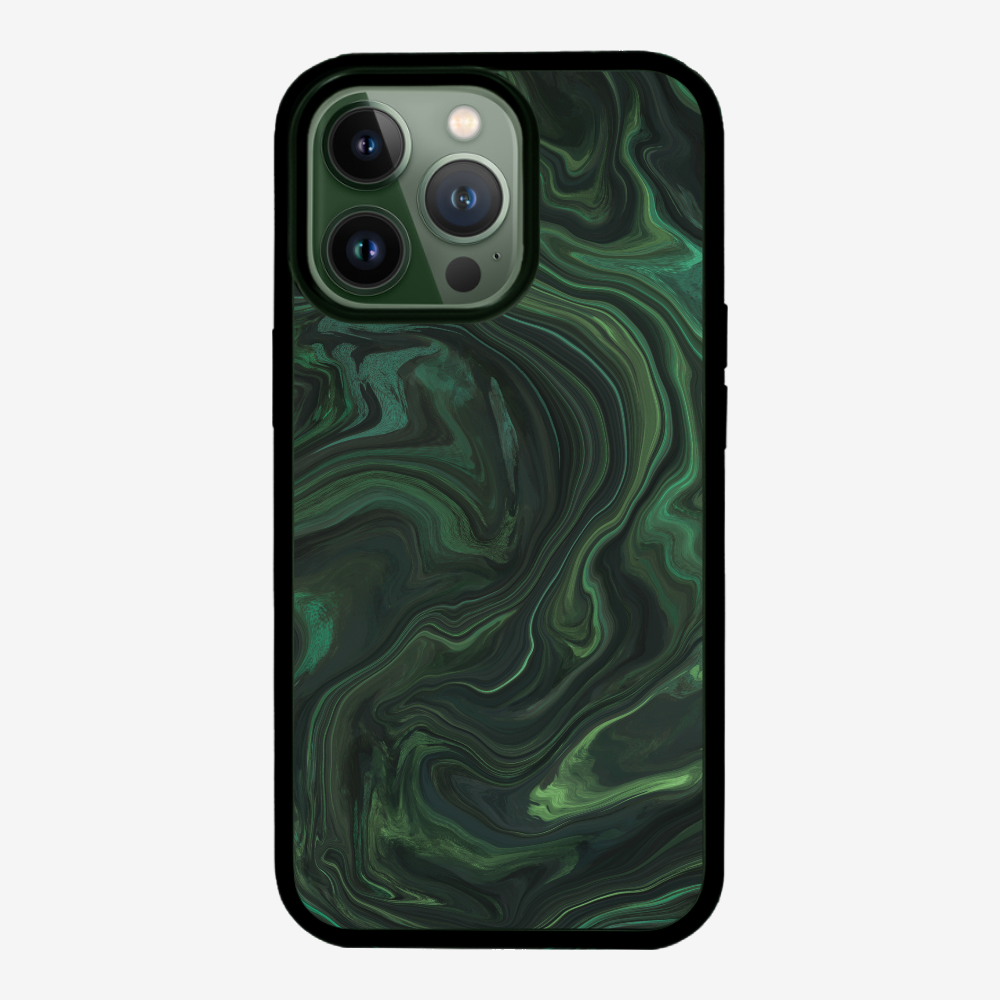 Marbling - Emerald Green Phone Case