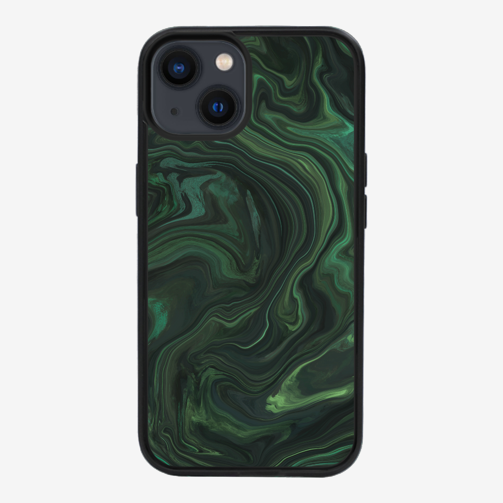 Marbling - Emerald Green Phone Case