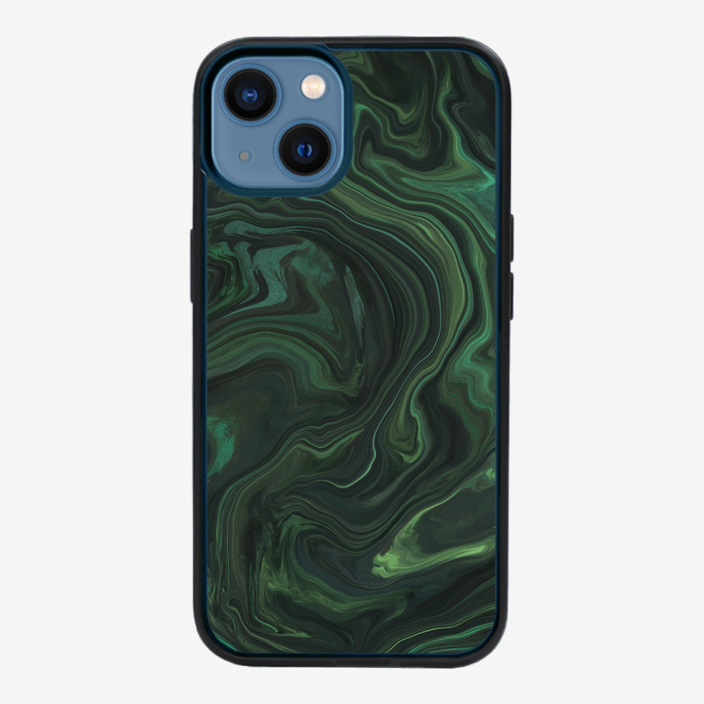 Marbling - Emerald Green Phone Case