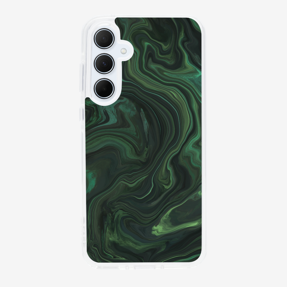 Marbling - Emerald Green Phone Case