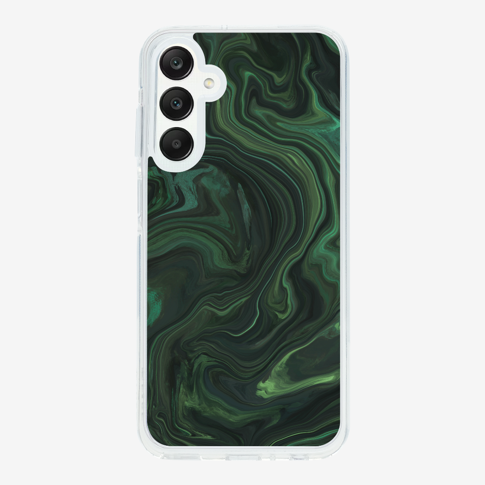 Marbling - Emerald Green Phone Case