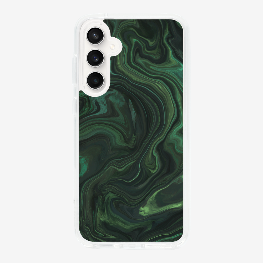 Marbling - Emerald Green Phone Case