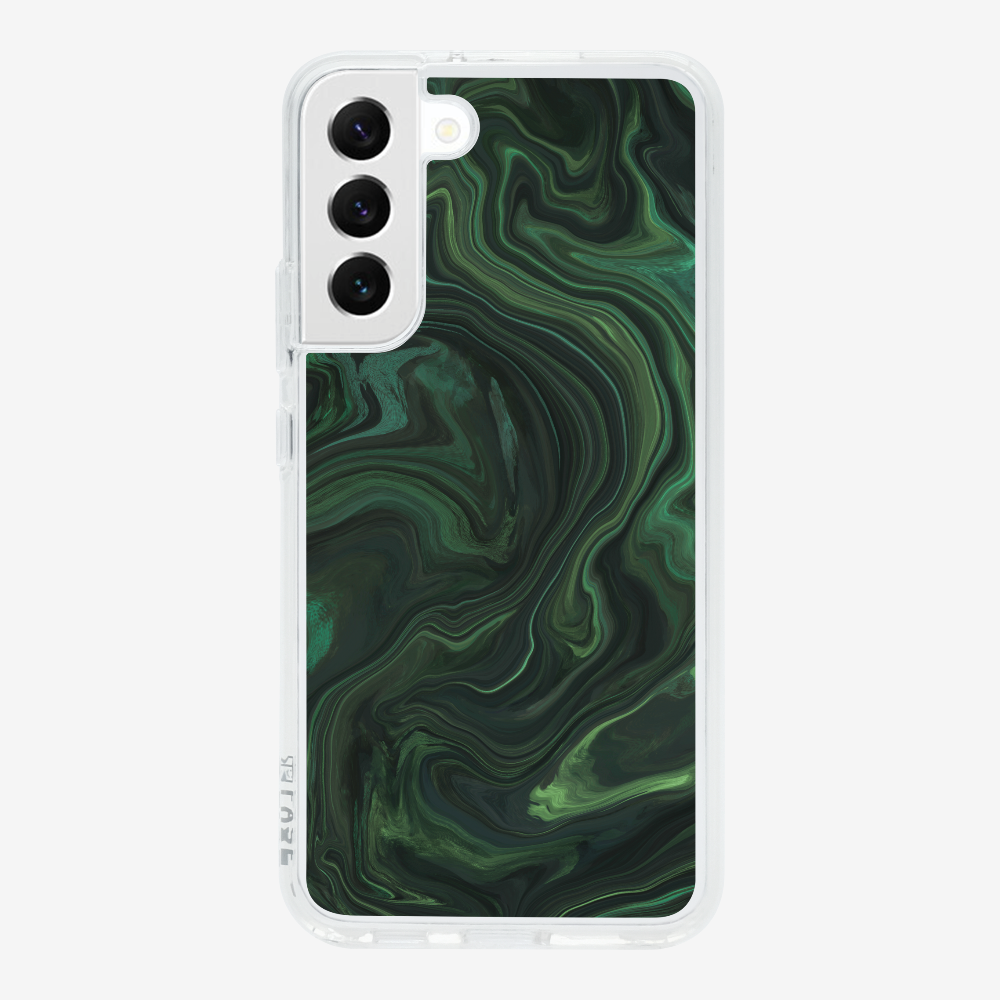 Marbling - Emerald Green Phone Case