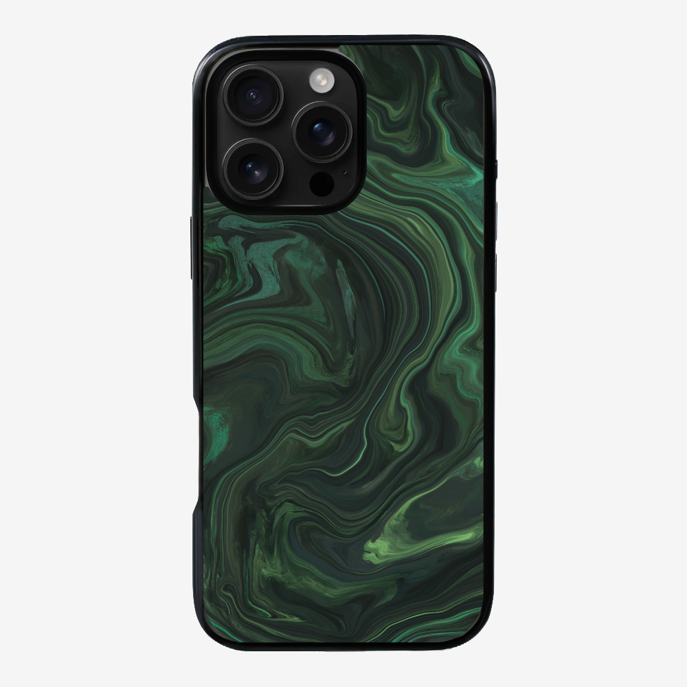 Marbling - Emerald Green Phone Case