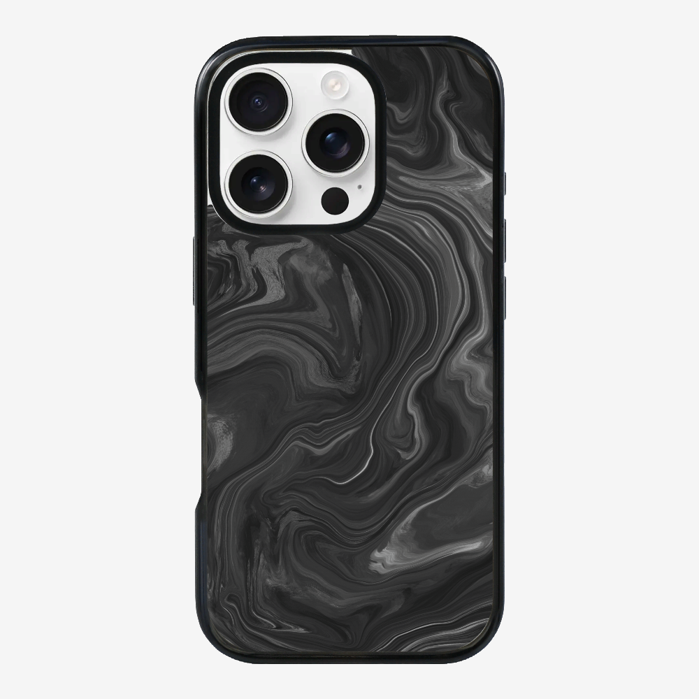 Marbling - Black Phone Case