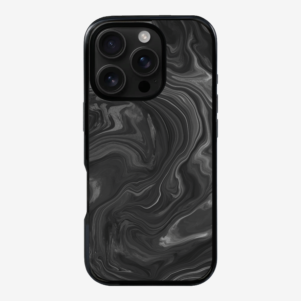 Marbling - Black Phone Case