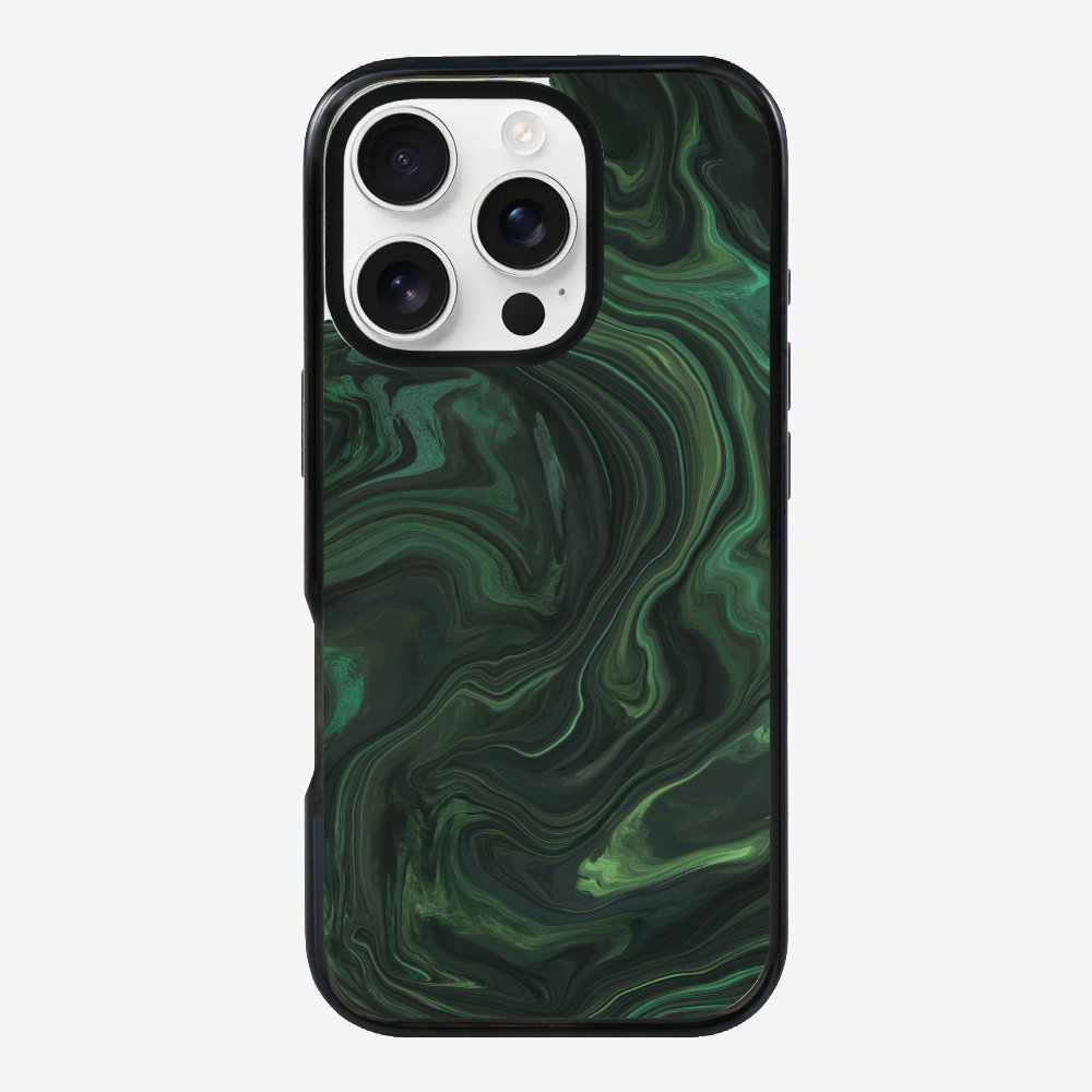 Marbling - Emerald Green Phone Case