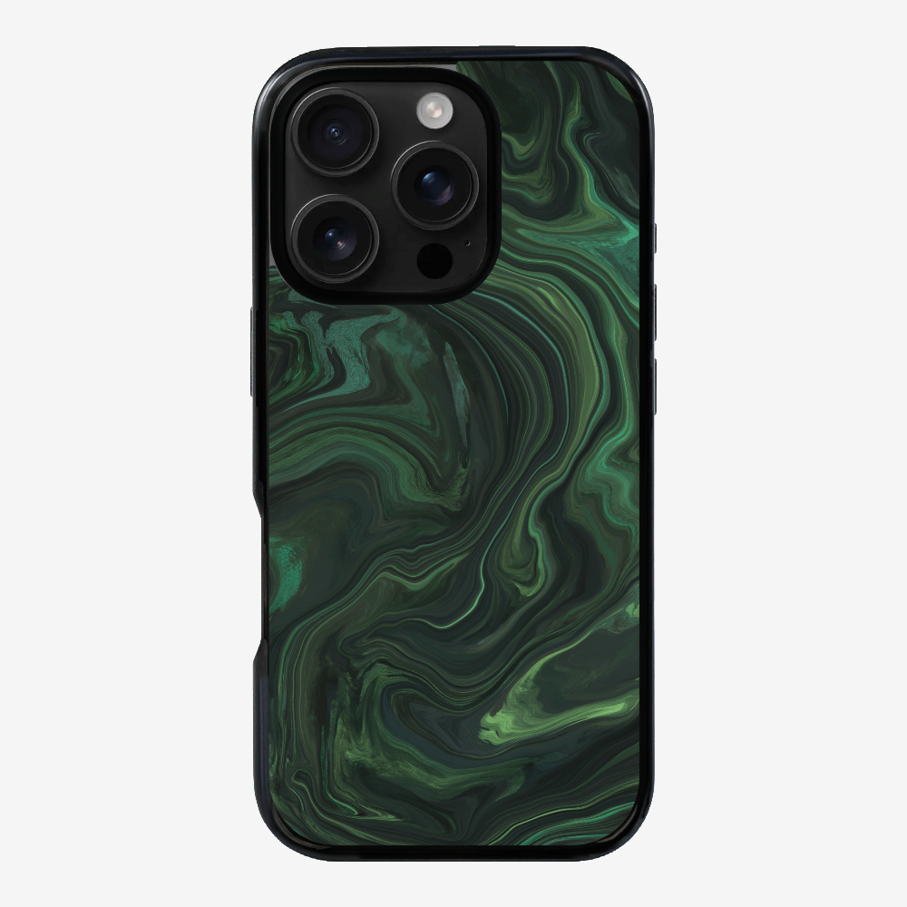 Marbling - Emerald Green Phone Case