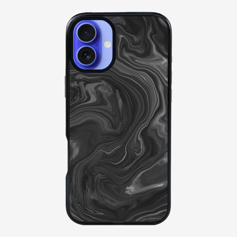 Marbling - Black Phone Case